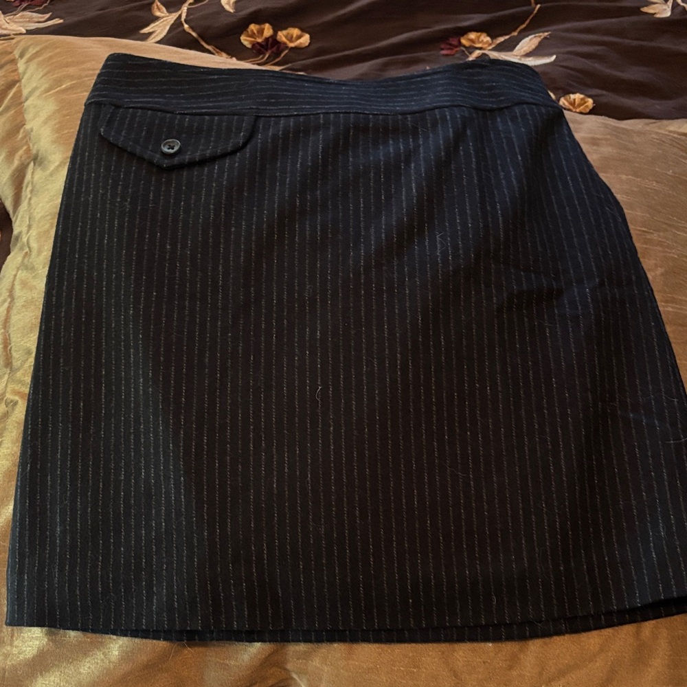 Banana Republic Black Pinstripe Mini Skirt
